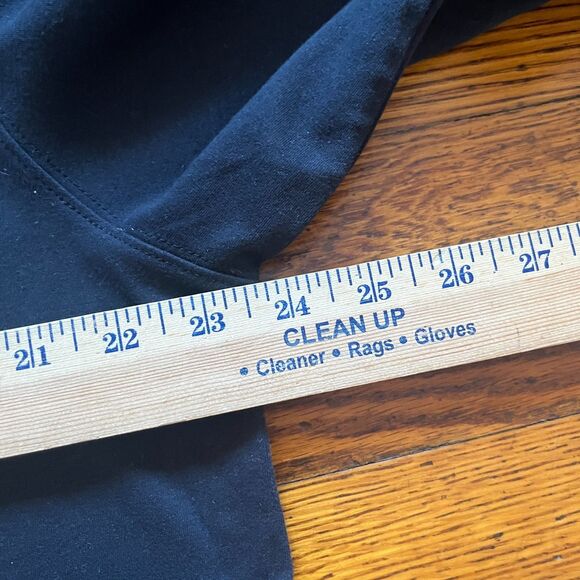 L.L.Bean Men's XL Reg Carefree Unshrinkable Black Mock Neck Long Sleeve T-Shirt - Picture 7 of 8